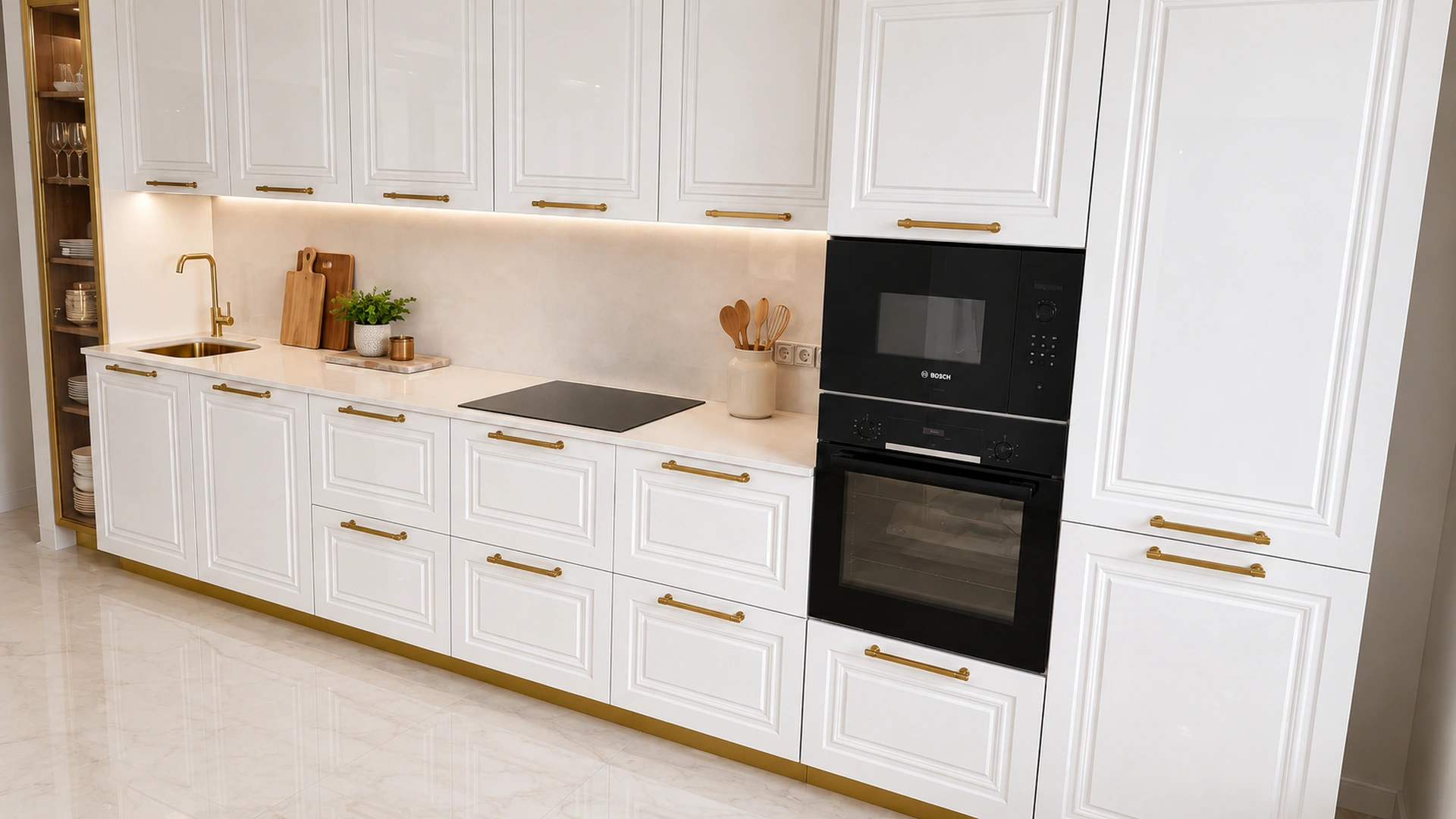 Elegant white kitchen